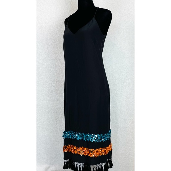 SACHIN + BABI • Bosphorus Silk Sleeveless Sequin Midi Slip Dress - Picture 7 of 16